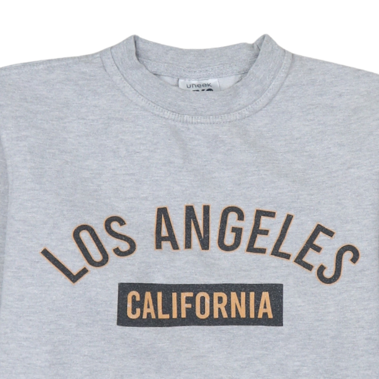Uneek Mens Grey Los Angeles California Pullover Sweatshirt M
