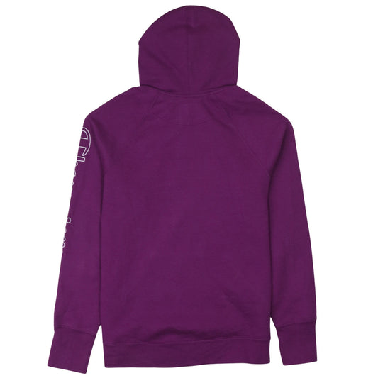 Champion Womens Purple Pullover Hoodie L Logo Athleticwear