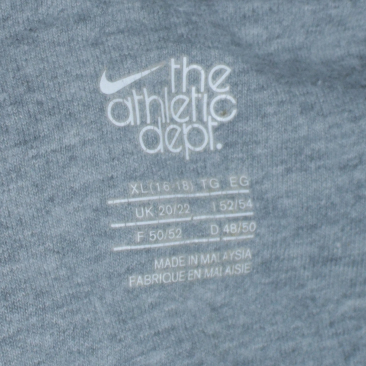 Nike Womens Grey Full Zip Hoodie XL 20/22 Cotton Blend Casual