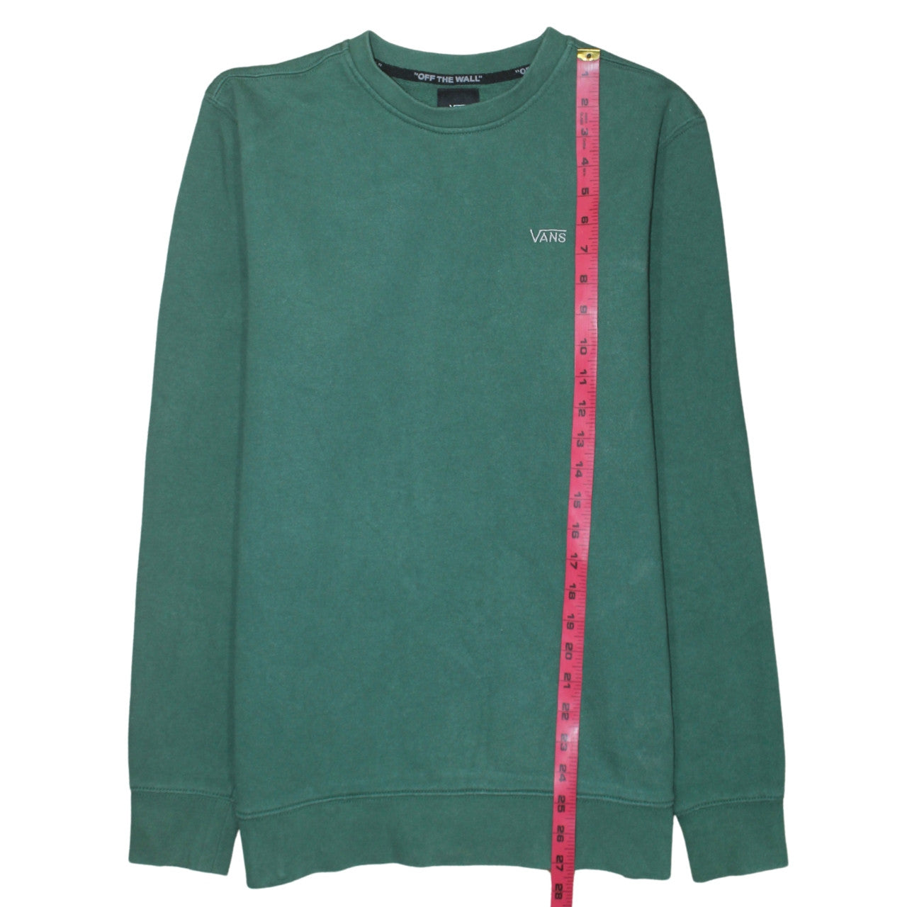 Vans Men's Green Small Pullover Crew Neck Sweatshirt