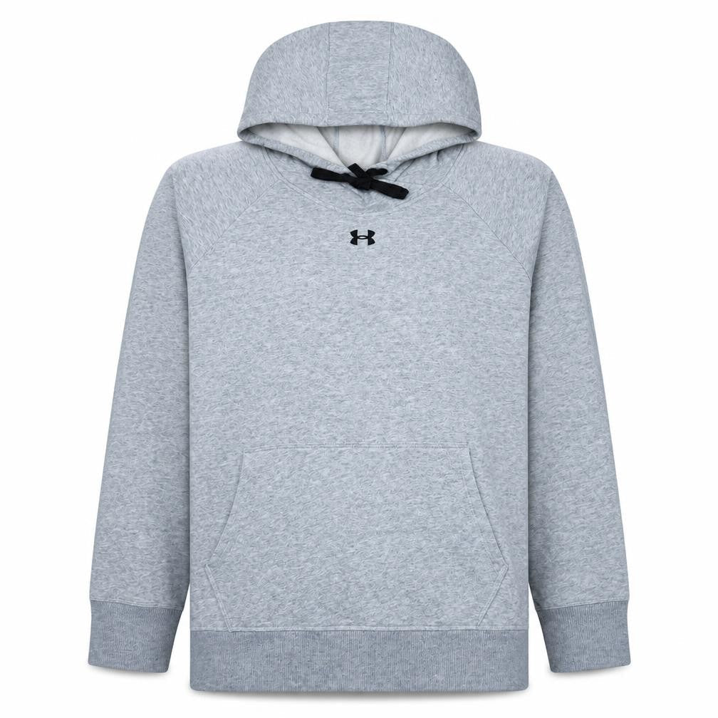 Under Armour Men Grey 2XL Pullover Hoodie Loose Fit Fleece Sweatshirt