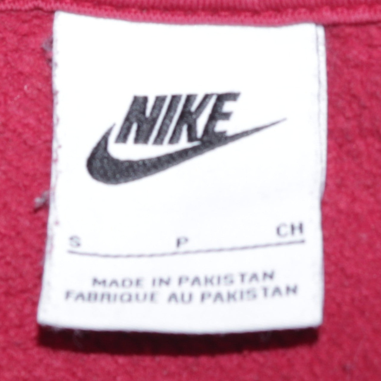 Nike Men's Red Pullover Hoodie Small Logo Fleece Sweatshirt