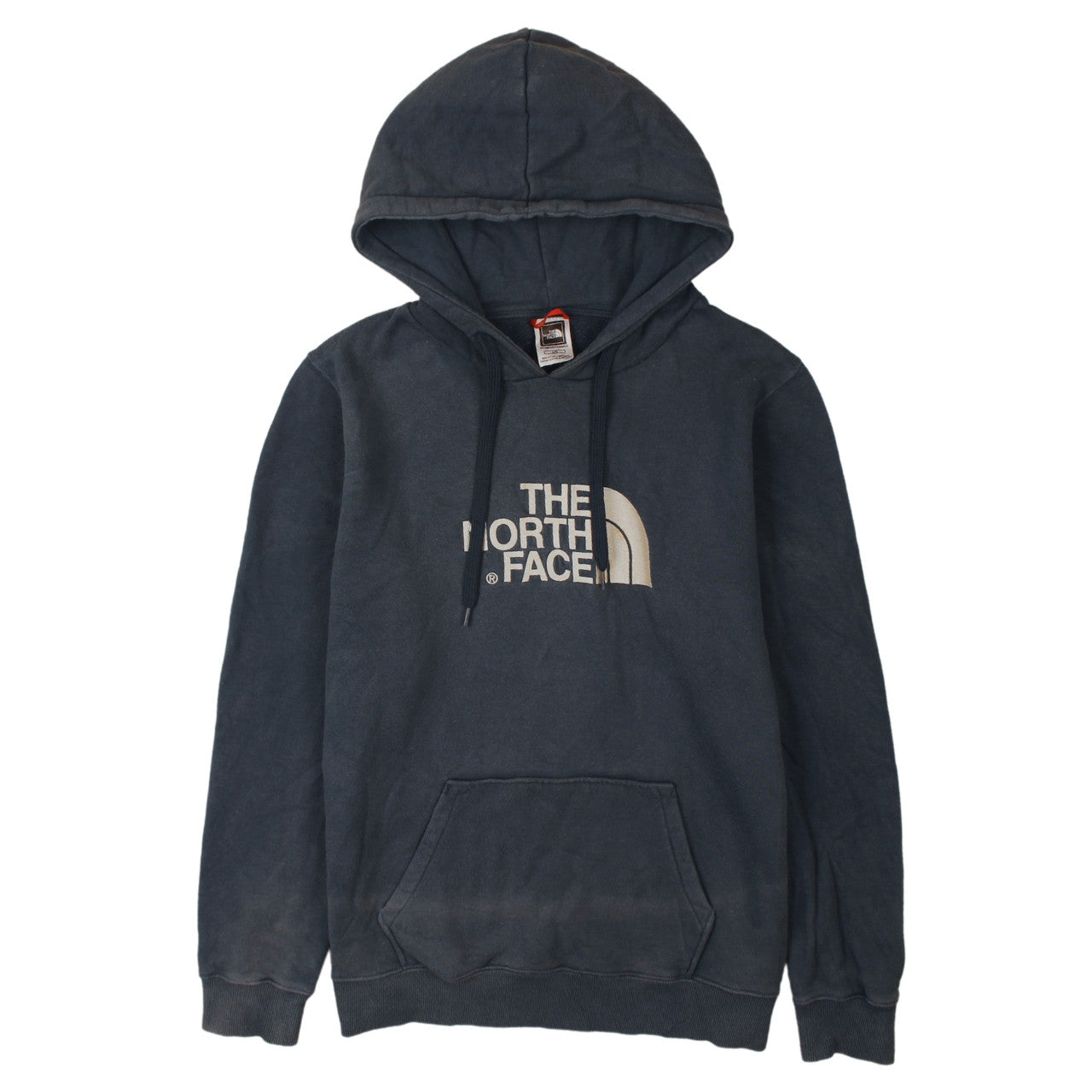 The North Face Womens Blue Pullover Hoodie Size L Logo Design