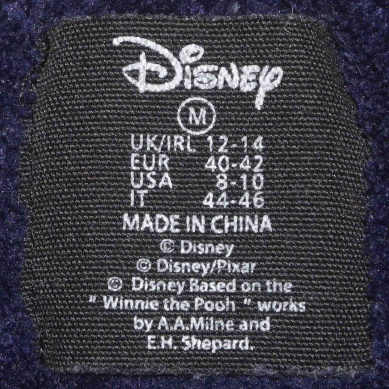 Disney Womens Blue Dumbo Fleece Pyjama Top Size 12-14