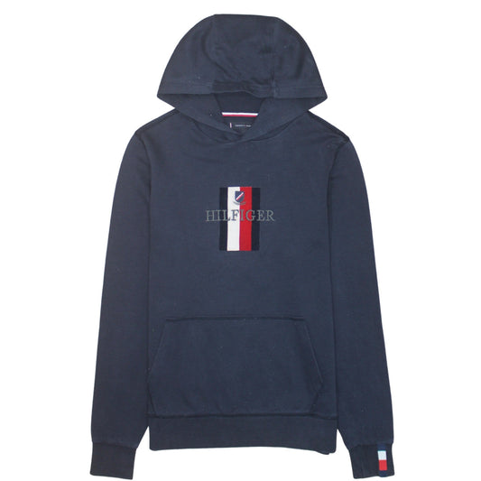 Tommy Hilfiger Men’s Blue Pullover Hoodie Small Embroidered Logo