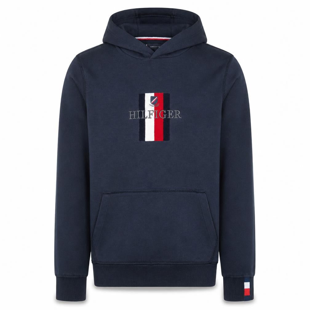 Tommy Hilfiger Men’s Blue Pullover Hoodie Small Embroidered Logo
