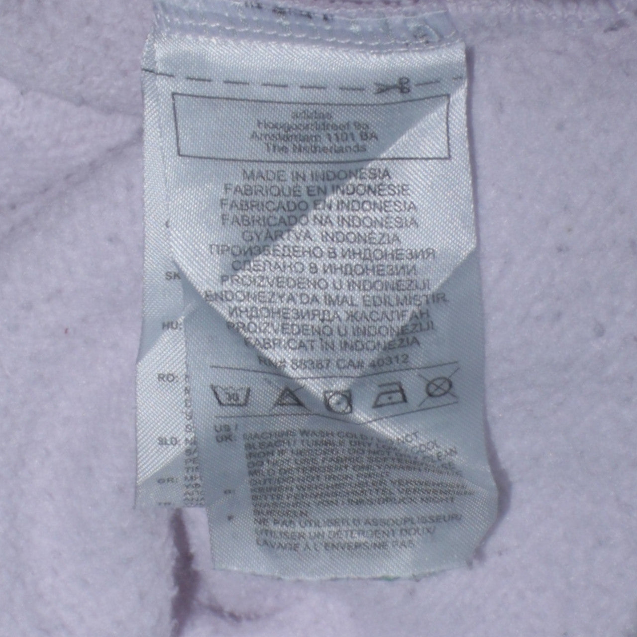 Adidas Women Lilac Hoodie Pullover Sweatshirt Size 10 Cotton Blend