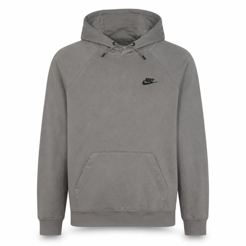 Nike Men's Grey Pullover Hoodie Size M Regular Fit Logo Sweatshirt