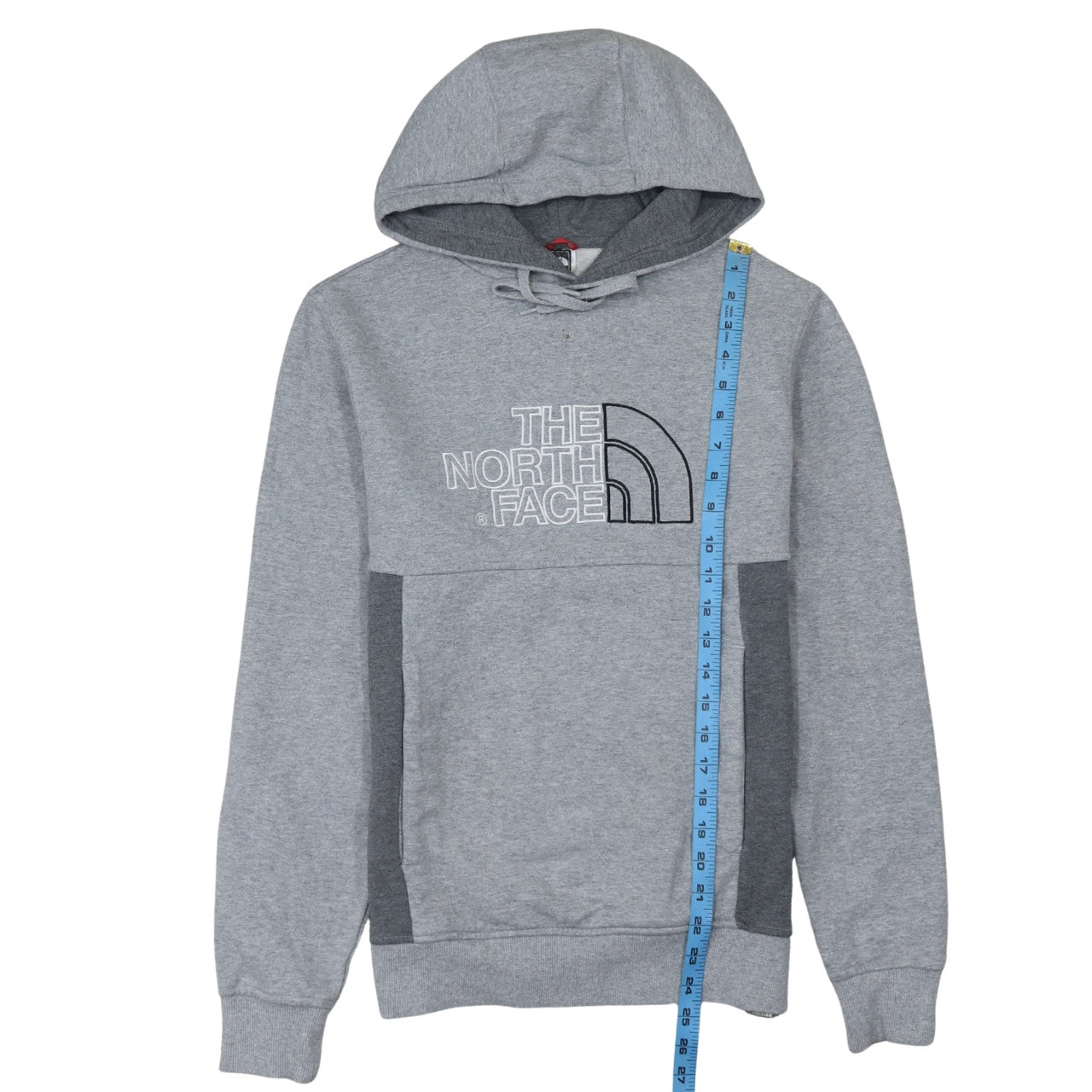 The North Face Men’s Grey Pullover Hoodie S Regular Fit Embroidered Logo
