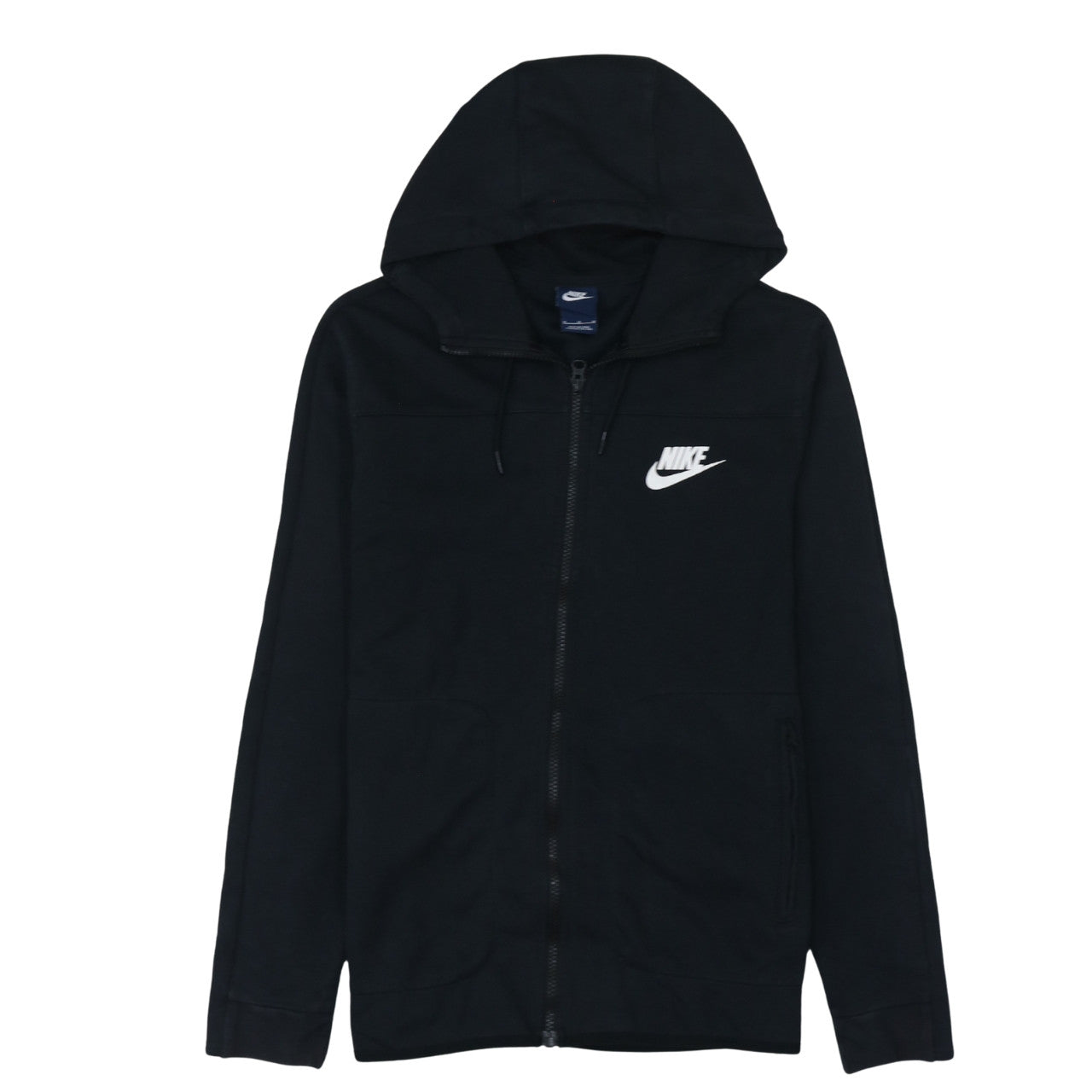 Nike Men's Black Full Zip Hoodie Size M Cotton Blend Sportswear