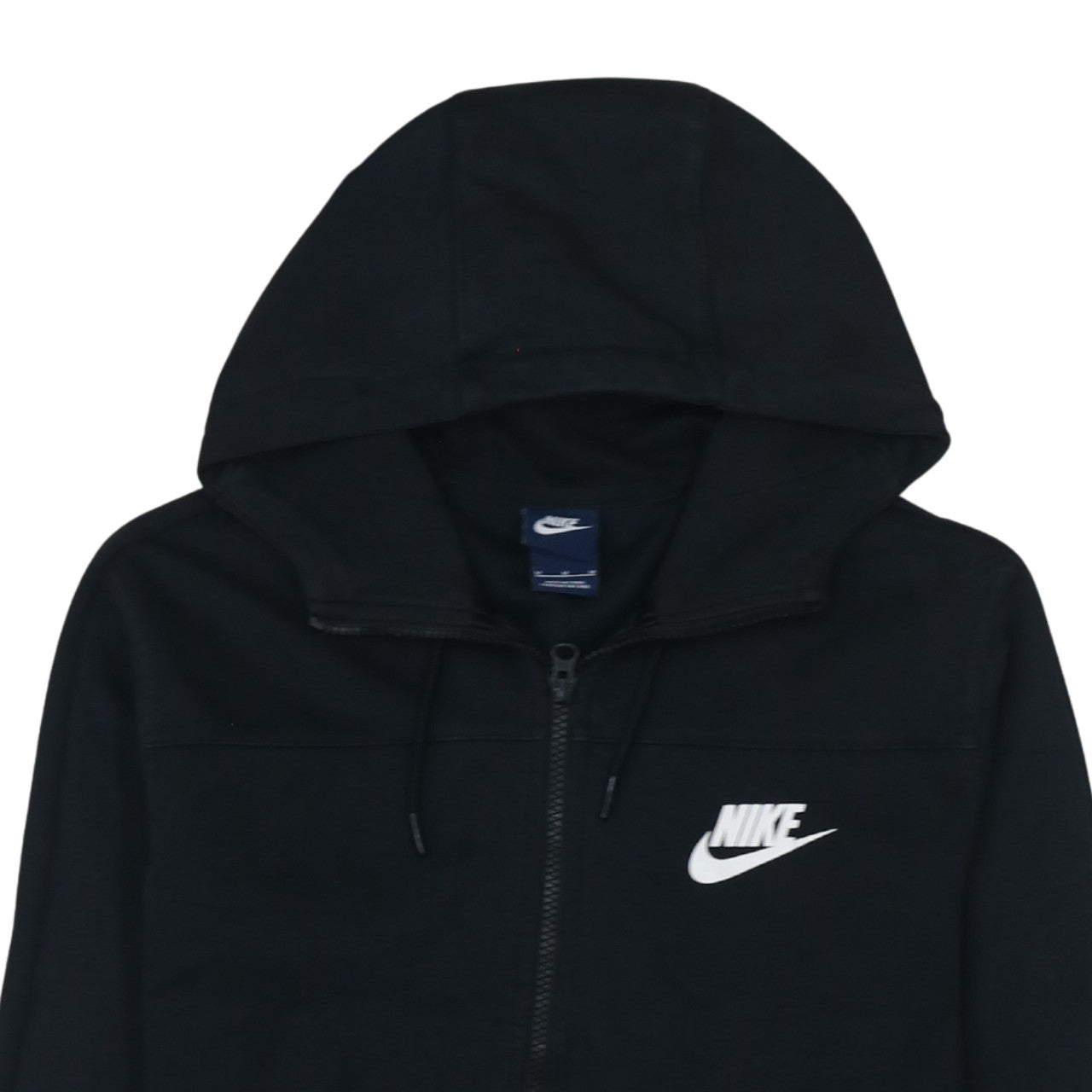 Nike Men's Black Full Zip Hoodie Size M Cotton Blend Sportswear
