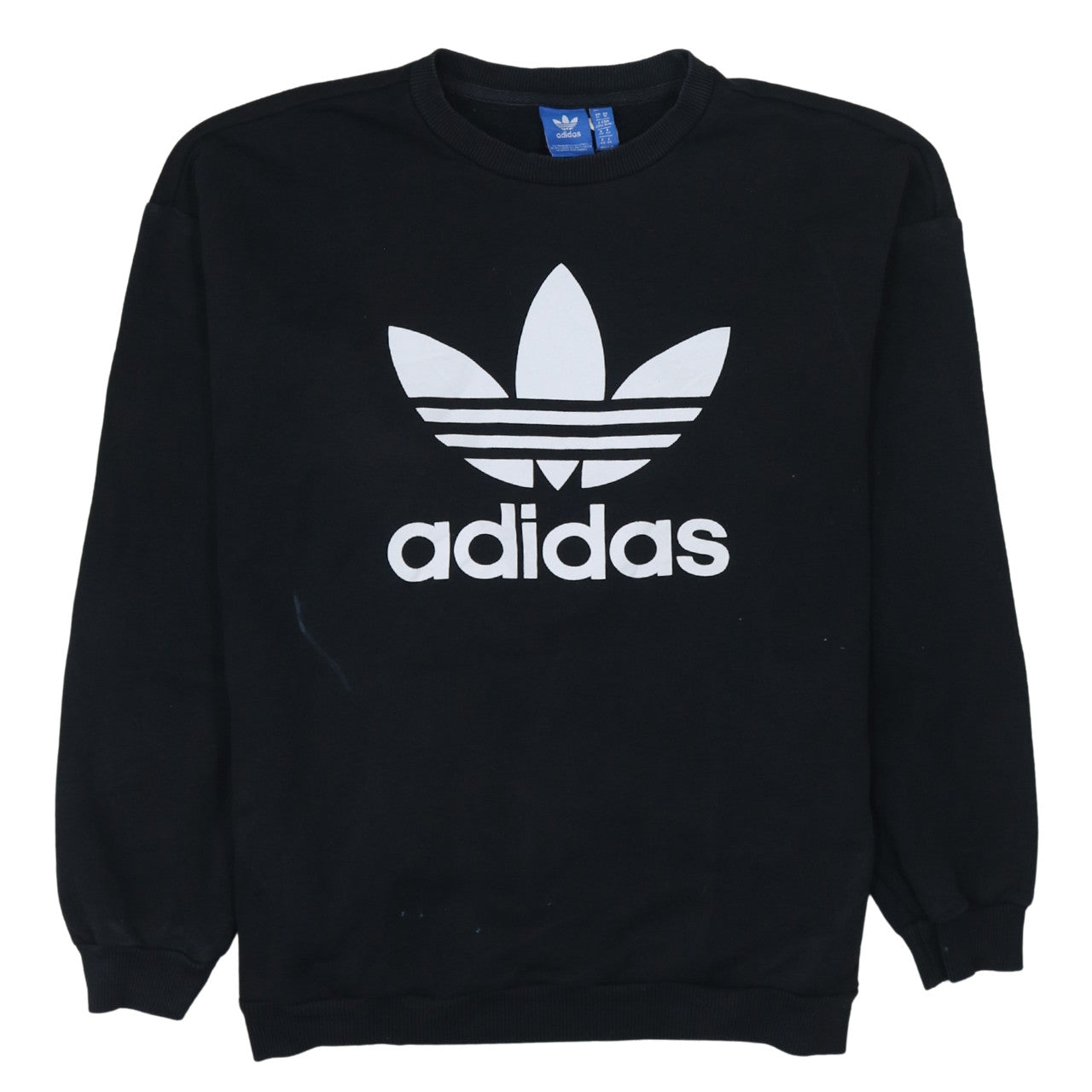 Adidas Womens Black Crew Neck Pullover Sweatshirt Size 14