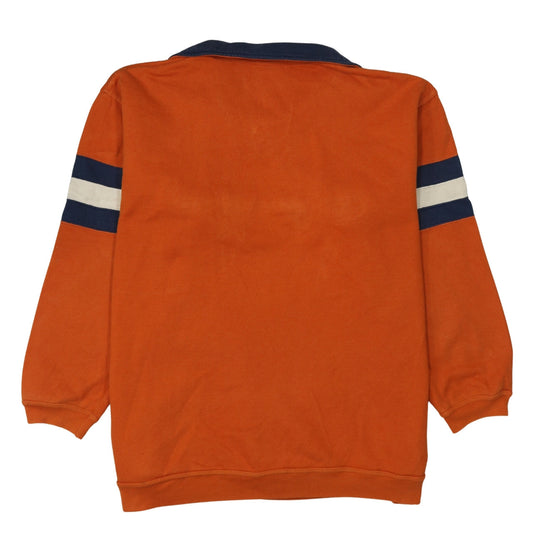 Champion Mens Orange 1/2 Zip Embroidered Logo Sweatshirt M