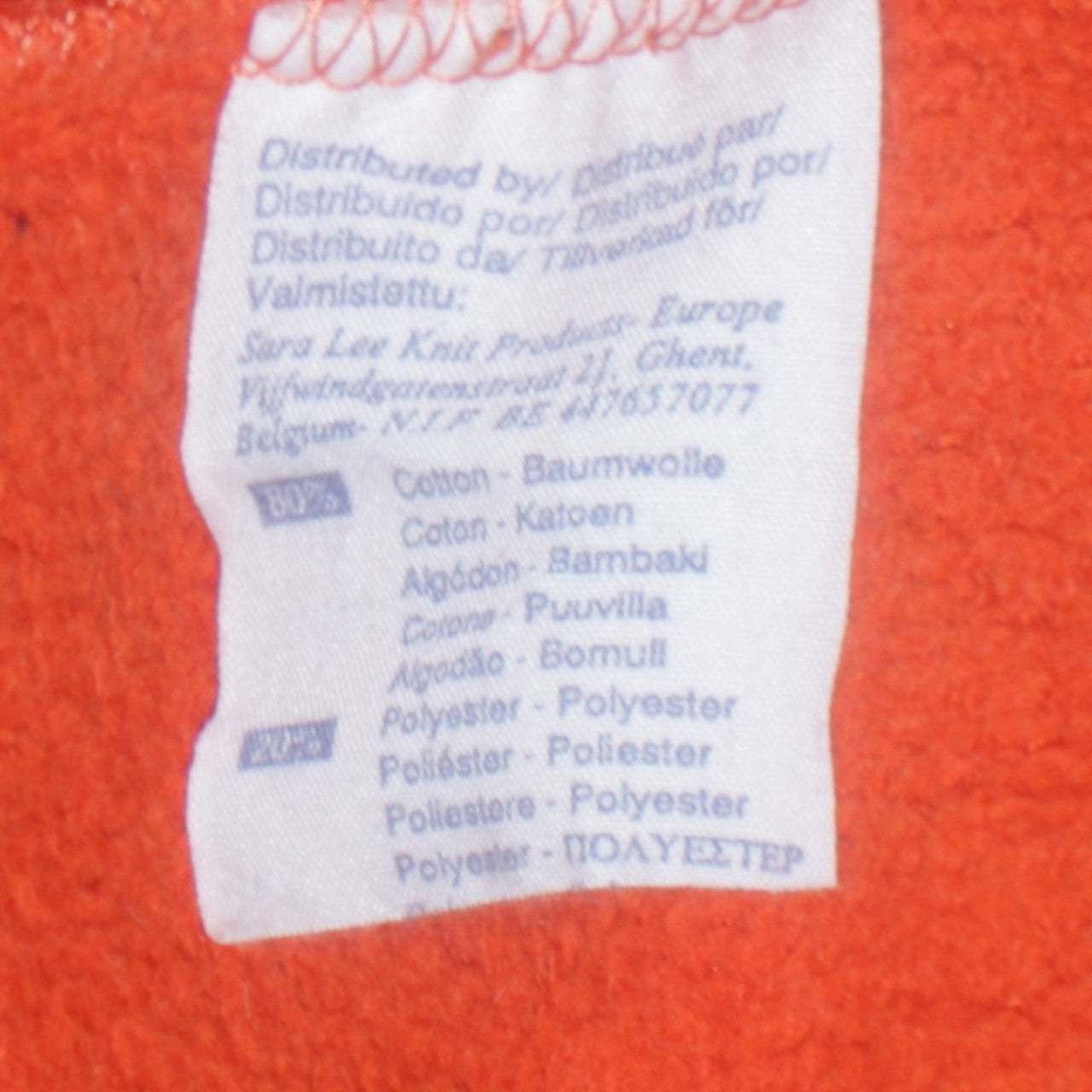 Champion Mens Orange 1/2 Zip Embroidered Logo Sweatshirt M