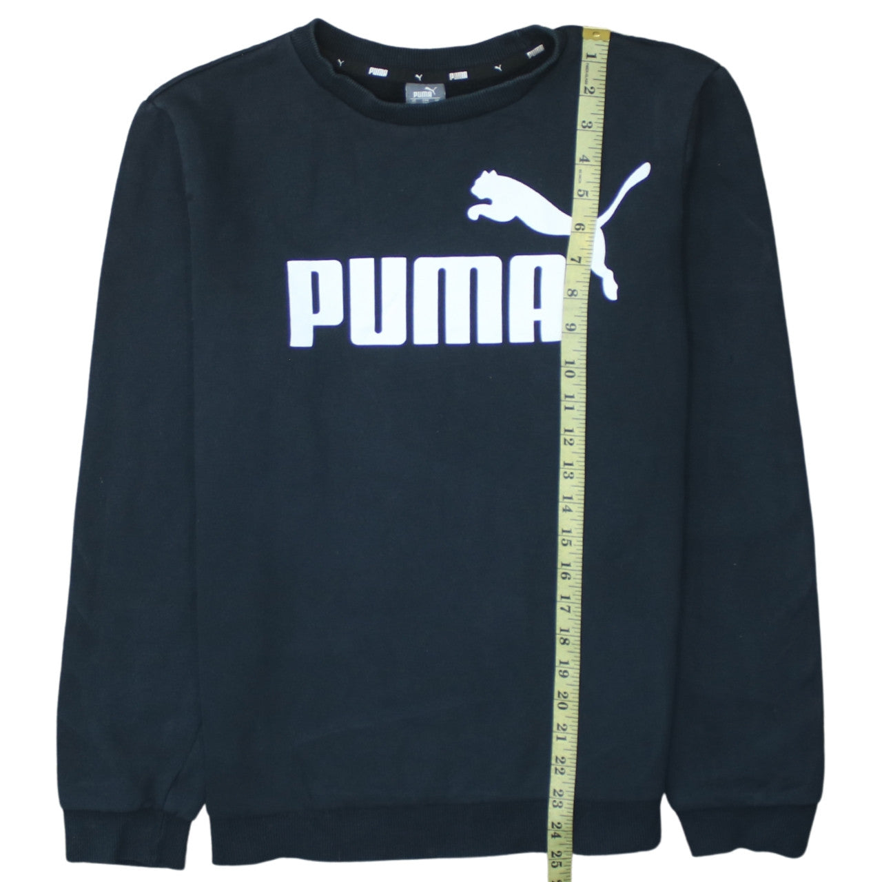 Puma Womens Black Logo Crew Neck Sweatshirt Size XL
