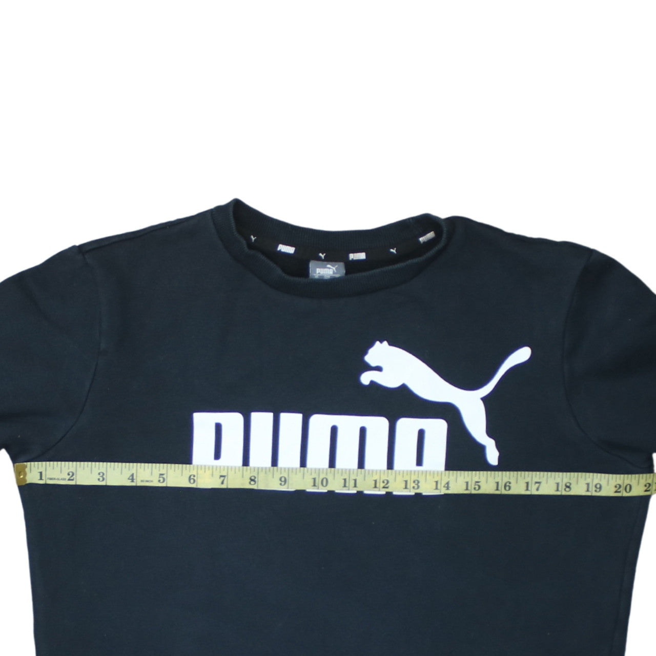 Puma Womens Black Logo Crew Neck Sweatshirt Size XL
