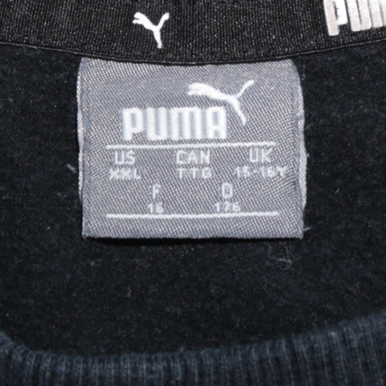 Puma Womens Black Logo Crew Neck Sweatshirt Size XL