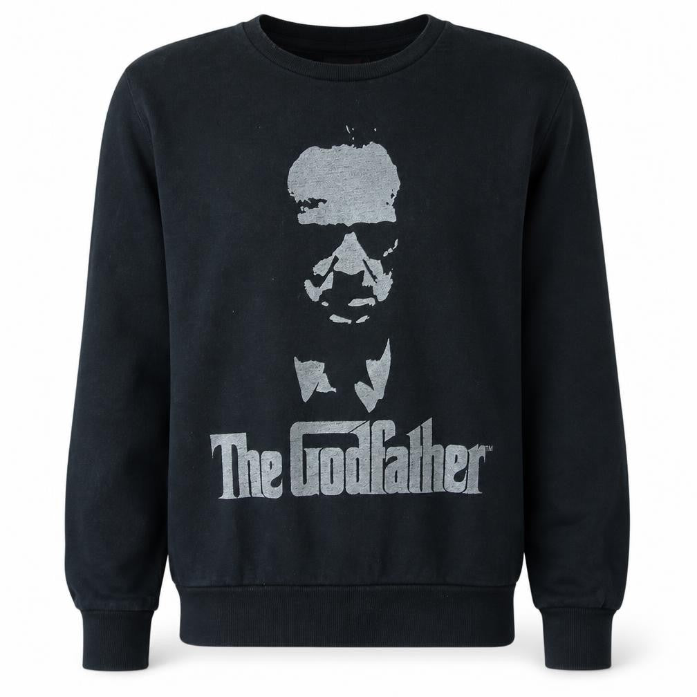 Cedarwood State Men's Black The Godfather Sweatshirt L Crew Neck Pullover