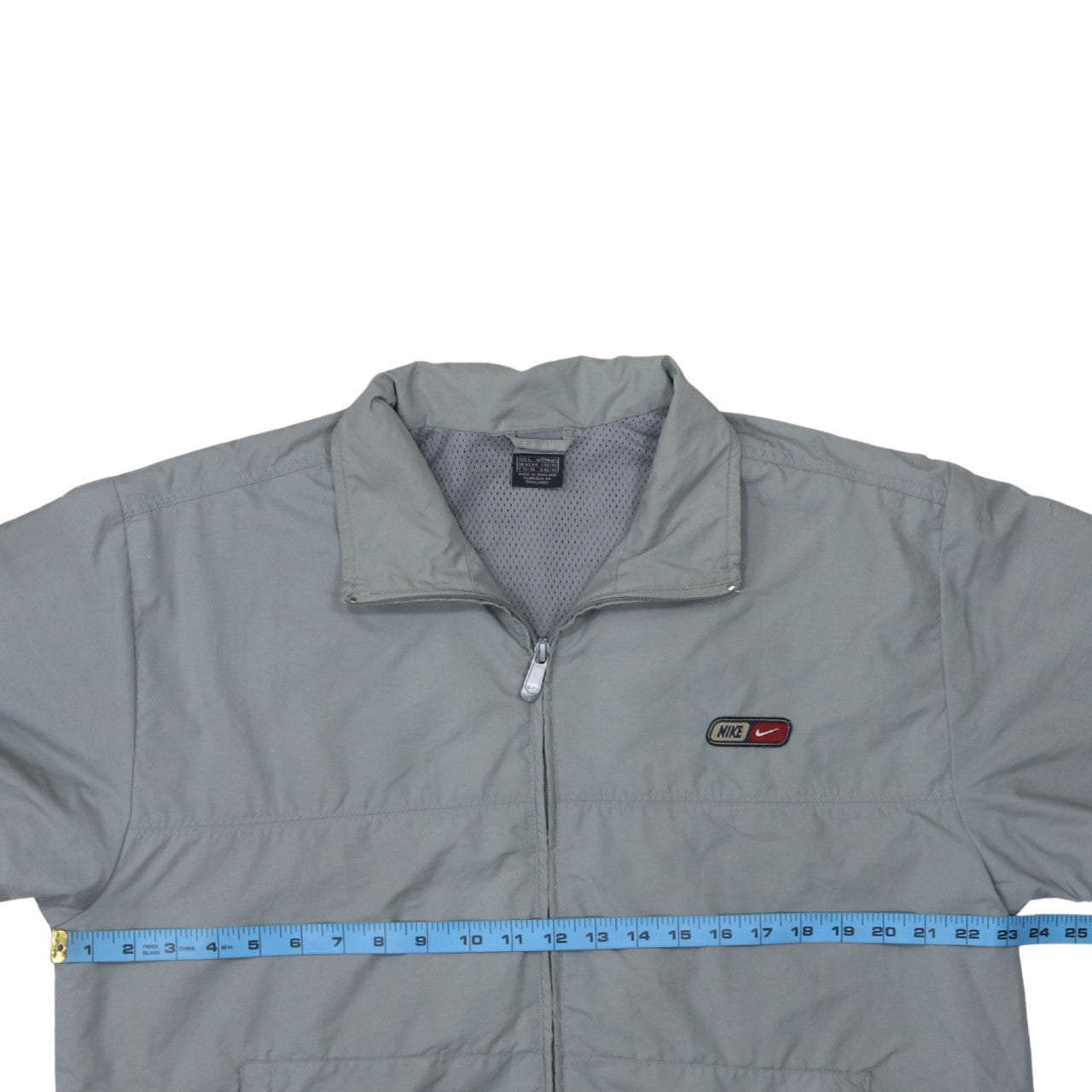 Nike Men's Grey L Windbreaker Jacket Full Zip Lightweight Sportswear