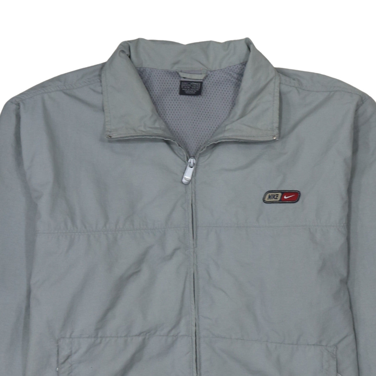 Nike Men's Grey L Windbreaker Jacket Full Zip Lightweight Sportswear