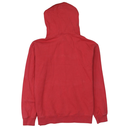 Champion Men's Red Pullover Hoodie Medium Graphic Logo Fleece