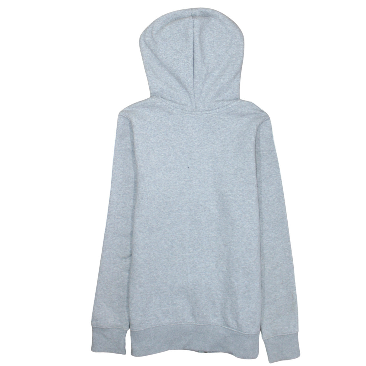 Adidas Womens Grey Full Zip Hoodie Size 12 Classic 3-Stripes