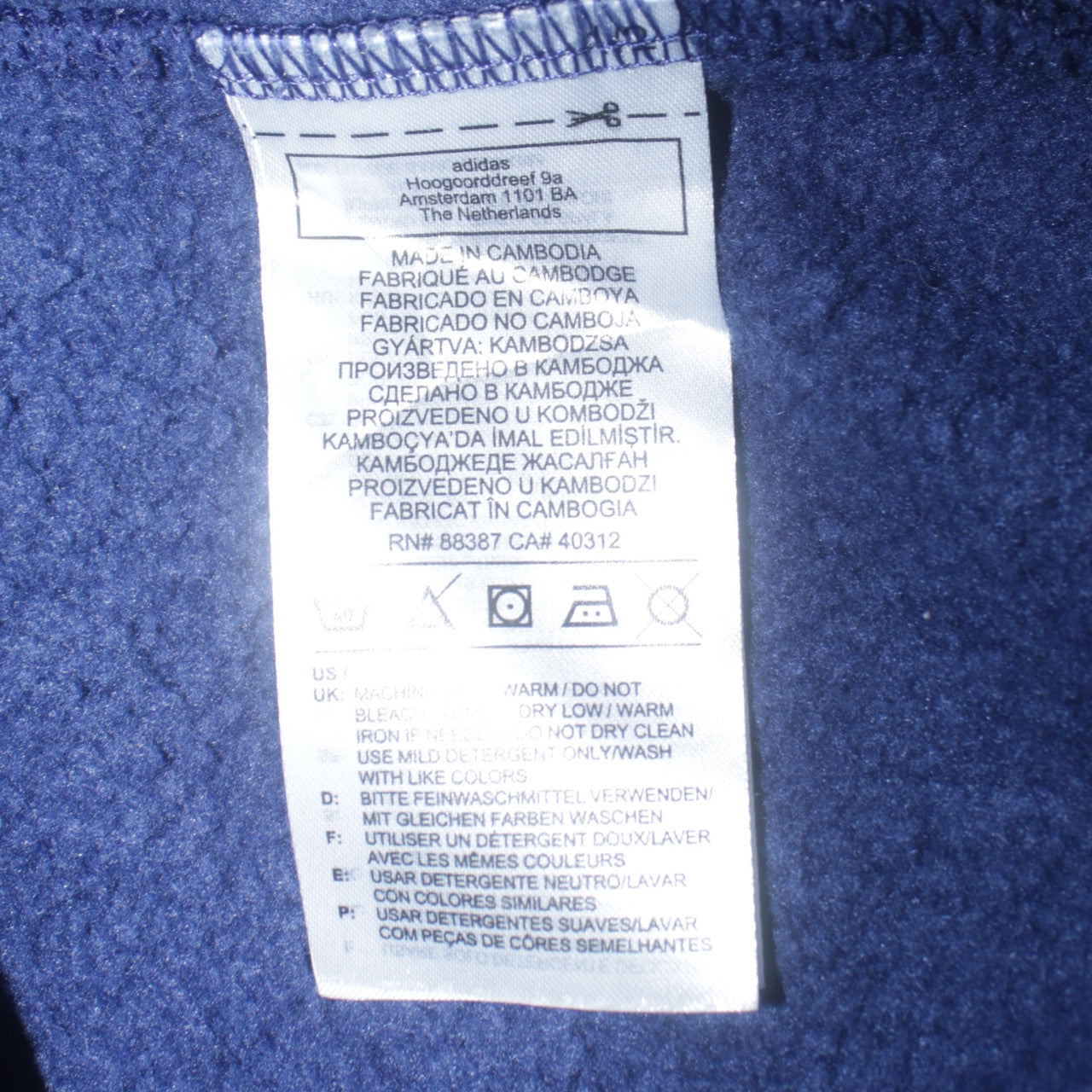 Adidas Men's Blue XL Pullover Sweatshirt Crew Neck Fleece