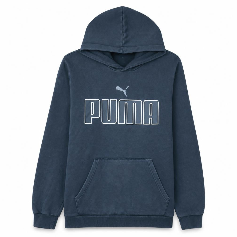 Puma Men's Black XL Pullover Hoodie Sweatshirt Logo Fleece