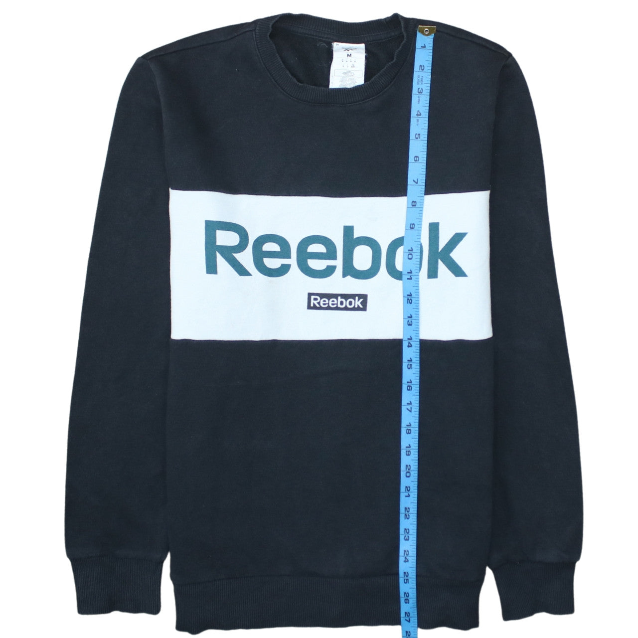 Reebok Men's Black Crew Neck Logo Sweatshirt Size M Regular Fit