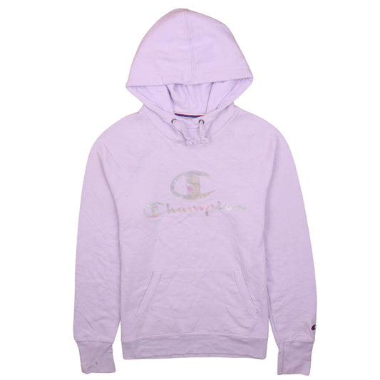 Champion Womens Lilac Pullover Hoodie Small Logo Athleticwear