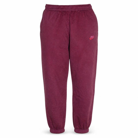 Nike Women’s Red Jogger Sweatpants L Fleece Elastic Waist Activewear