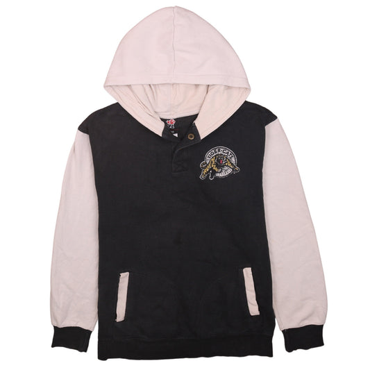 Reebok Women Black Beige Hamilton Tiger-Cats Hooded Sweatshirt Size L