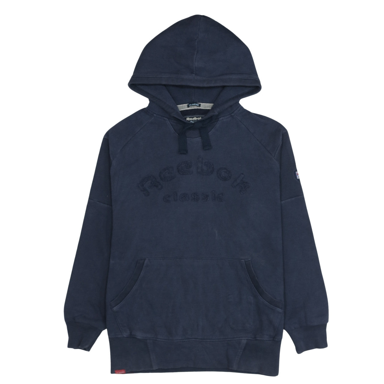 Reebok Classic Men's Blue Pullover Hoodie XL Retro Sportswear