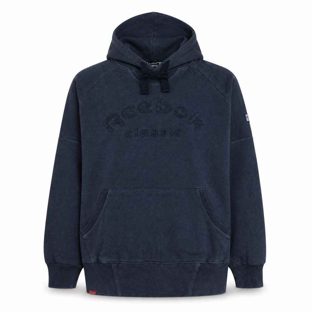 Reebok Classic Women's Navy Pullover Hoodie XL Cotton Blend Casual
