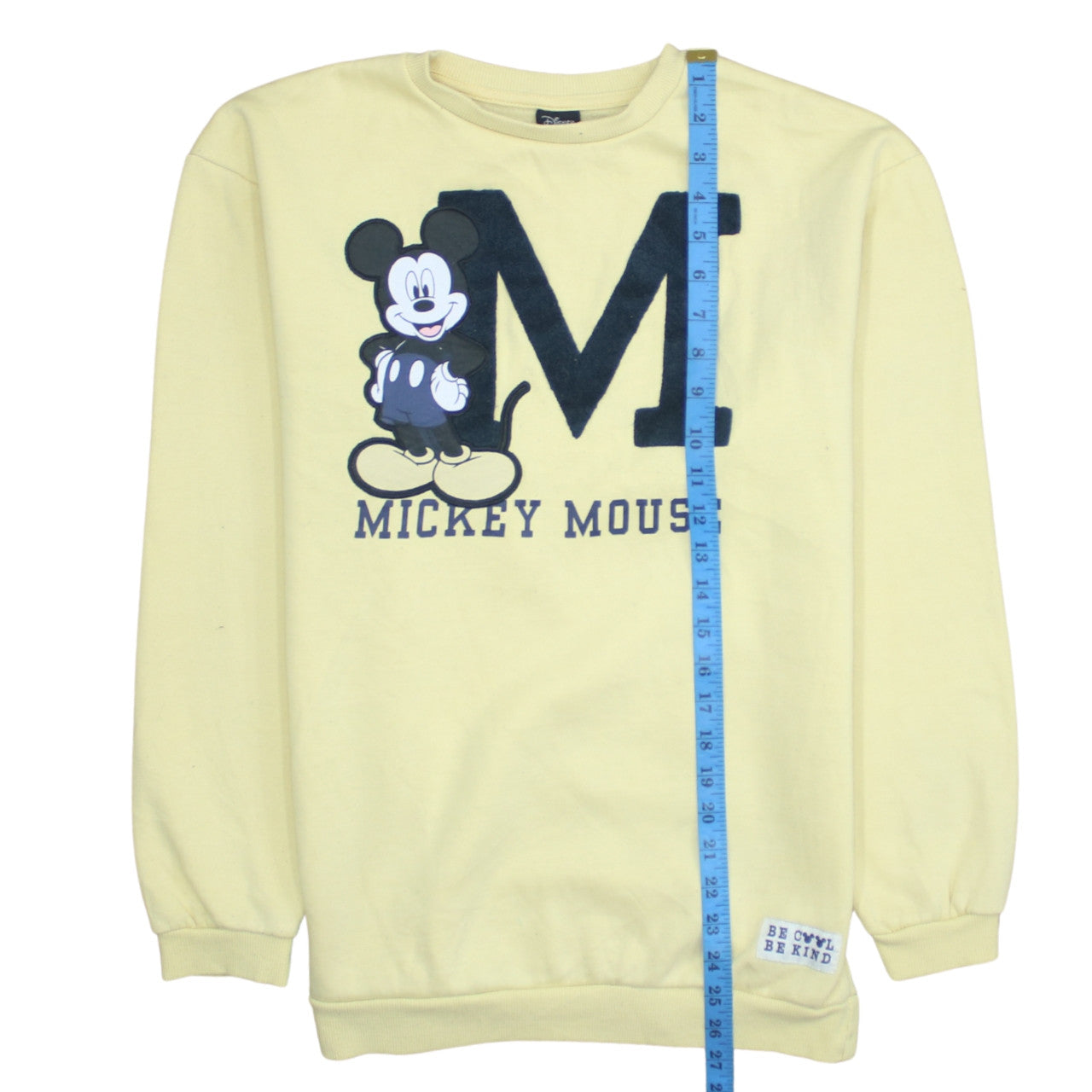 Disney at Primark Boys Yellow Mickey Mouse Sweatshirt 14-15 Years Crew Neck