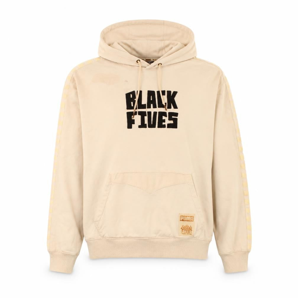 Puma Men’s Beige Pullover Hoodie M Regular Fit Sports Graphic