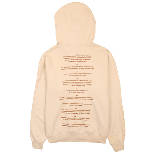 Puma Men’s Beige Pullover Hoodie M Regular Fit Sports Graphic