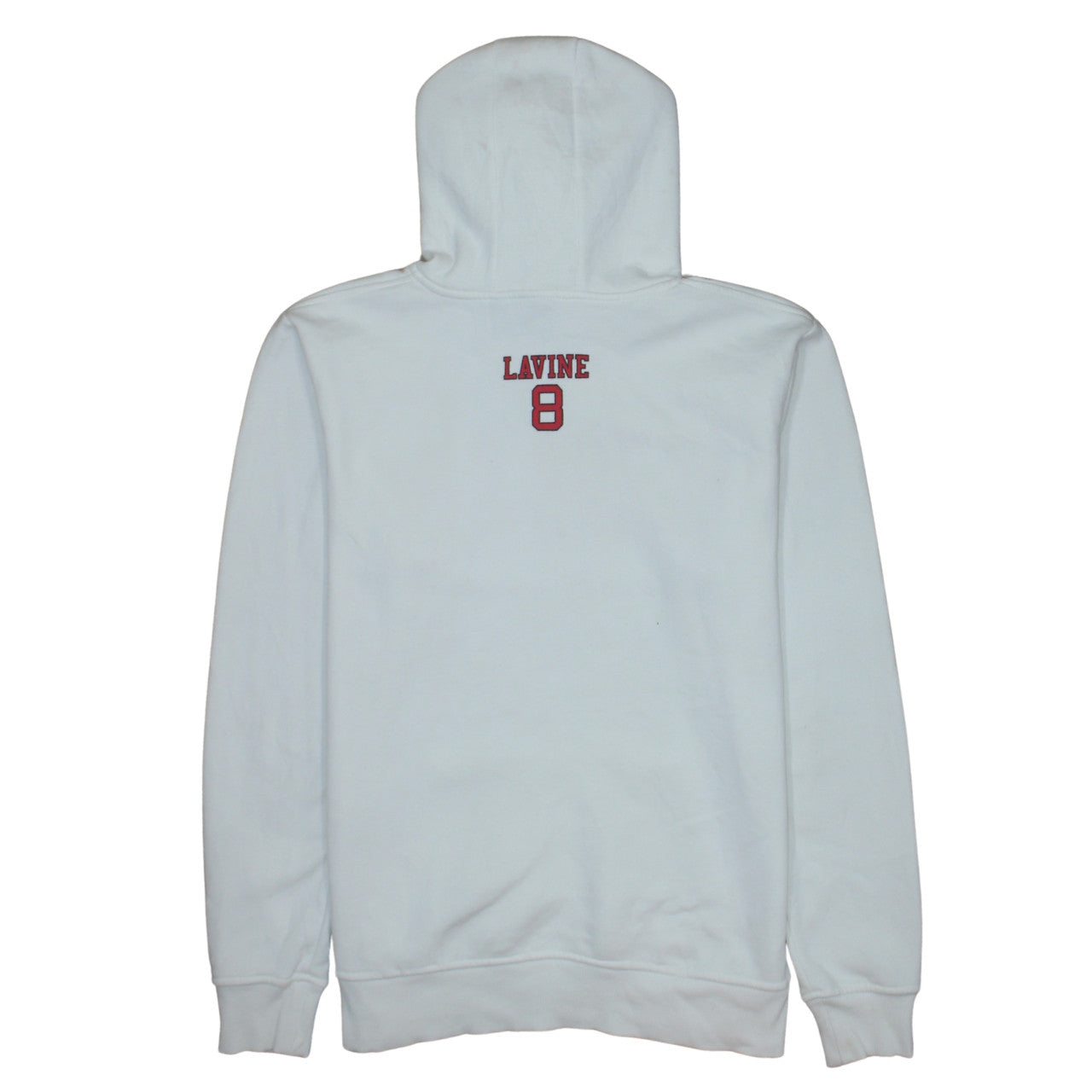 Primark NBA Chicago Bulls White Hoodie Men L Pullover Graphic Print