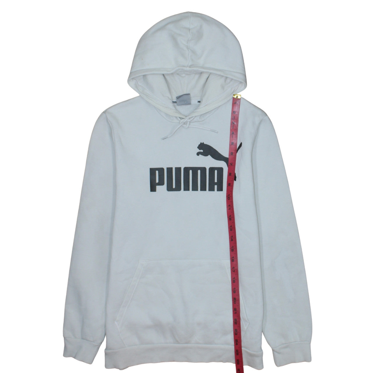 PUMA Men's White Pullover Hoodie Small Regular Fit Sportswear