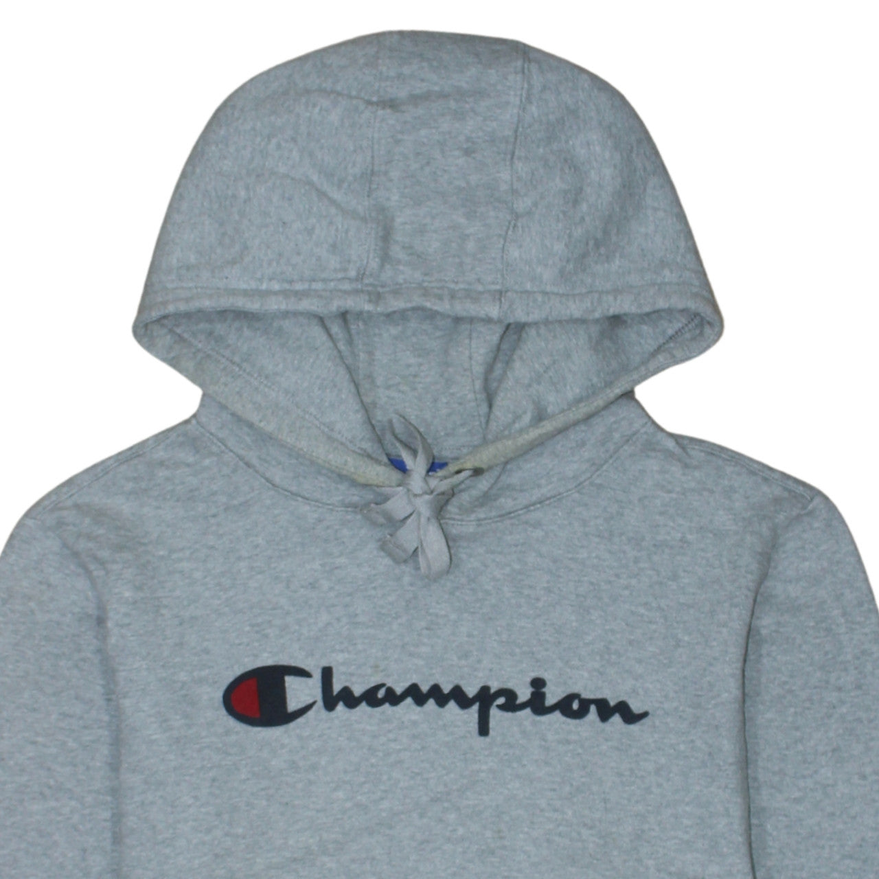 Champion Men's Grey Small Pullover Hoodie 100% Cotton Logo Sweatshirt