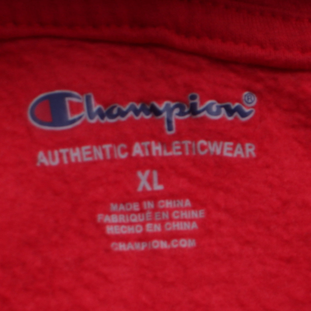 Champion Womens Red XL Pullover Hoodie Sweatshirt Casual Athletic