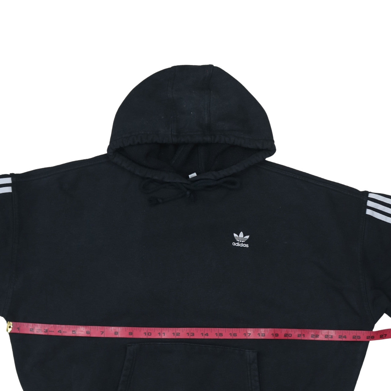 Adidas Womens Black Size 10 Pullover Hoodie with Logo Detail