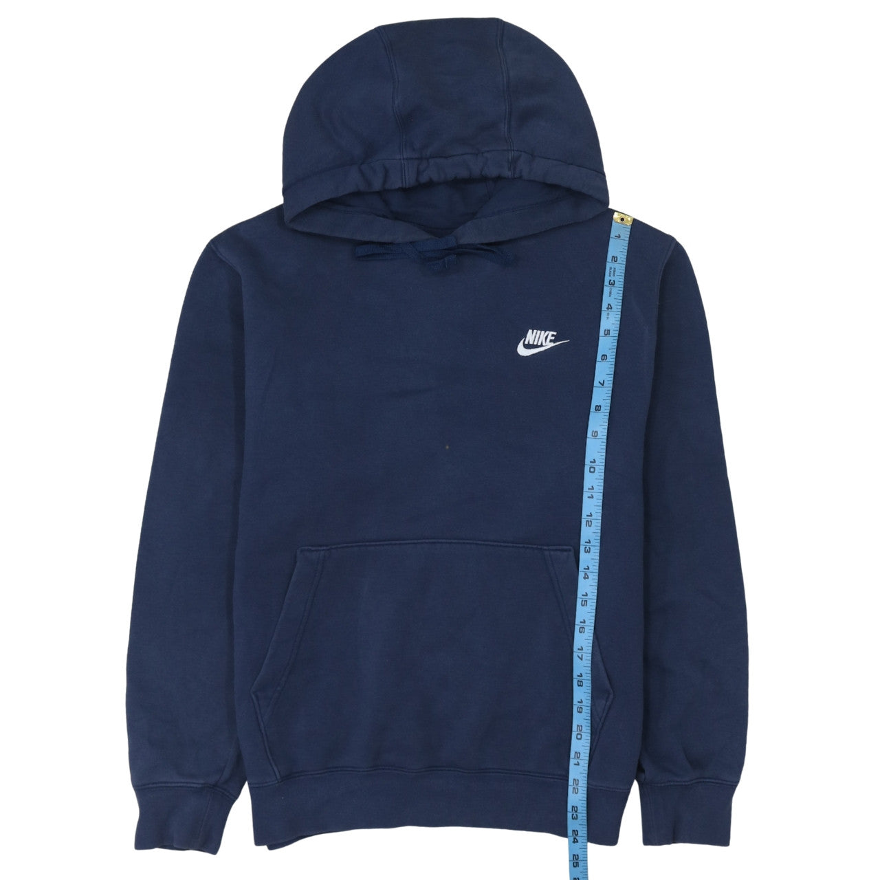 Nike Men's Blue Pullover Hoodie S Fleece Logo Sportswear