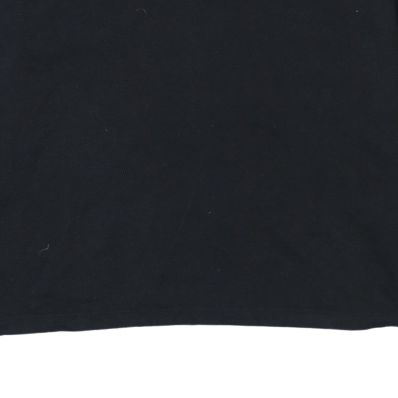 Tommy Jeans Womens Black Long Sleeve V-Neck Cotton T-Shirt L