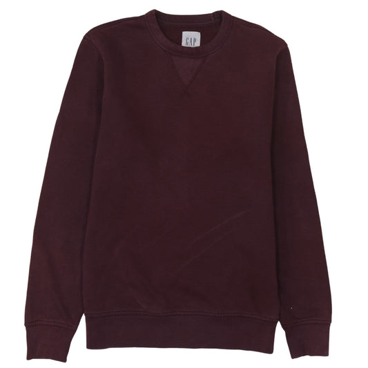 GAP Men's Brown Crew Neck Fleece Sweatshirt XS Regular Fit