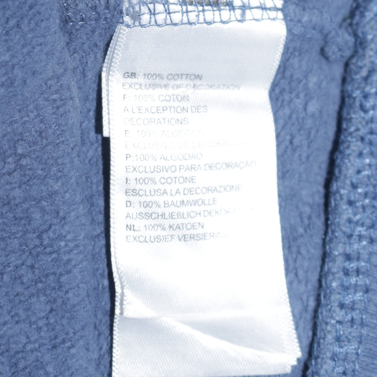 The North Face Womens Blue Pullover Hoodie Medium 100% Cotton Logo Casual