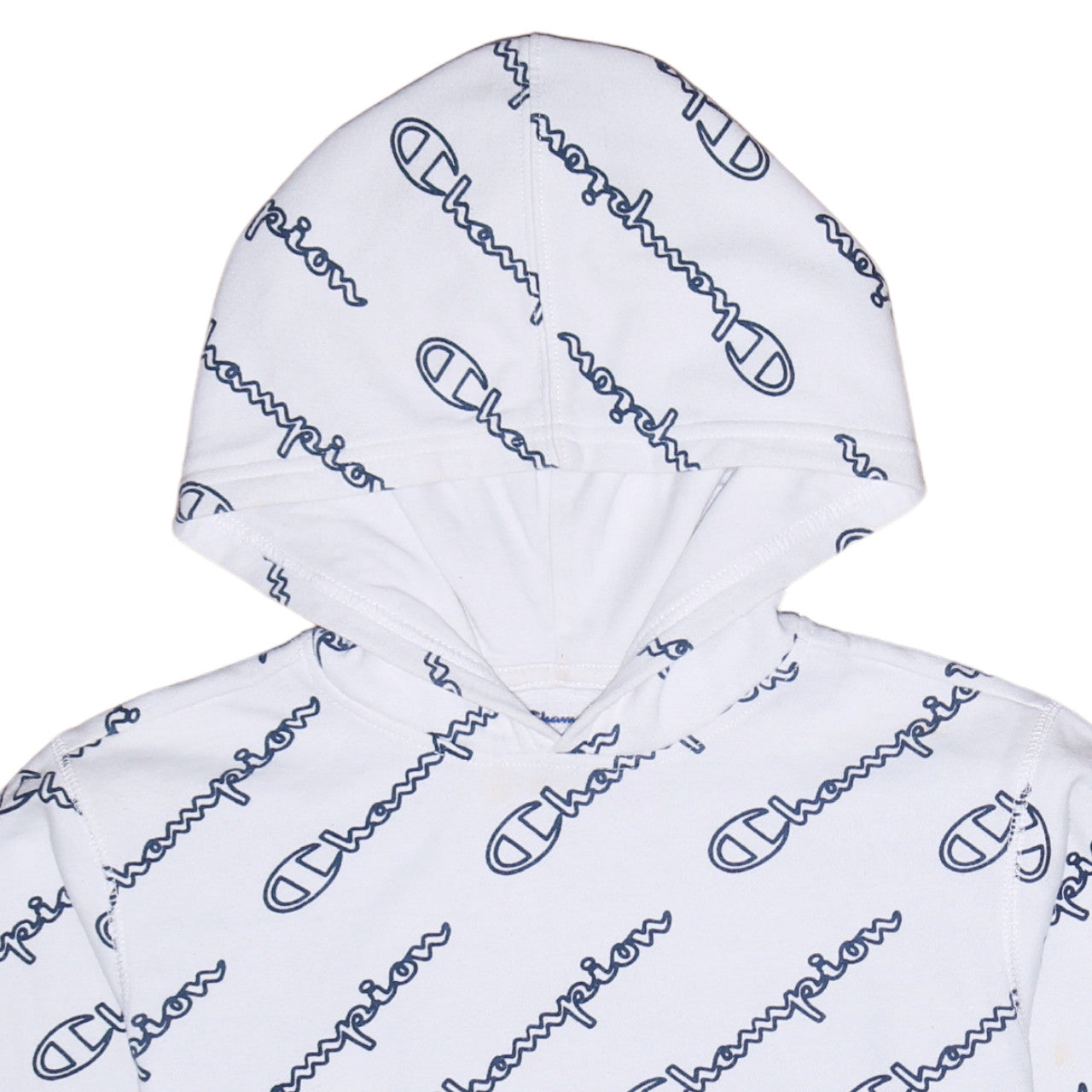 Champion Women's White XL Pullover Hoodie with Logo Print