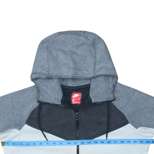 Nike Men's Grey Full Zip Hoodie Size M Regular Fit Sportswear