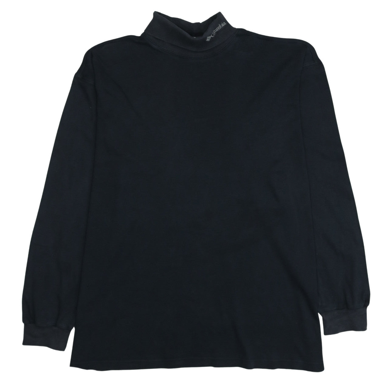 Columbia Men's Black XL Roll Neck Long Sleeve Cotton T-Shirt