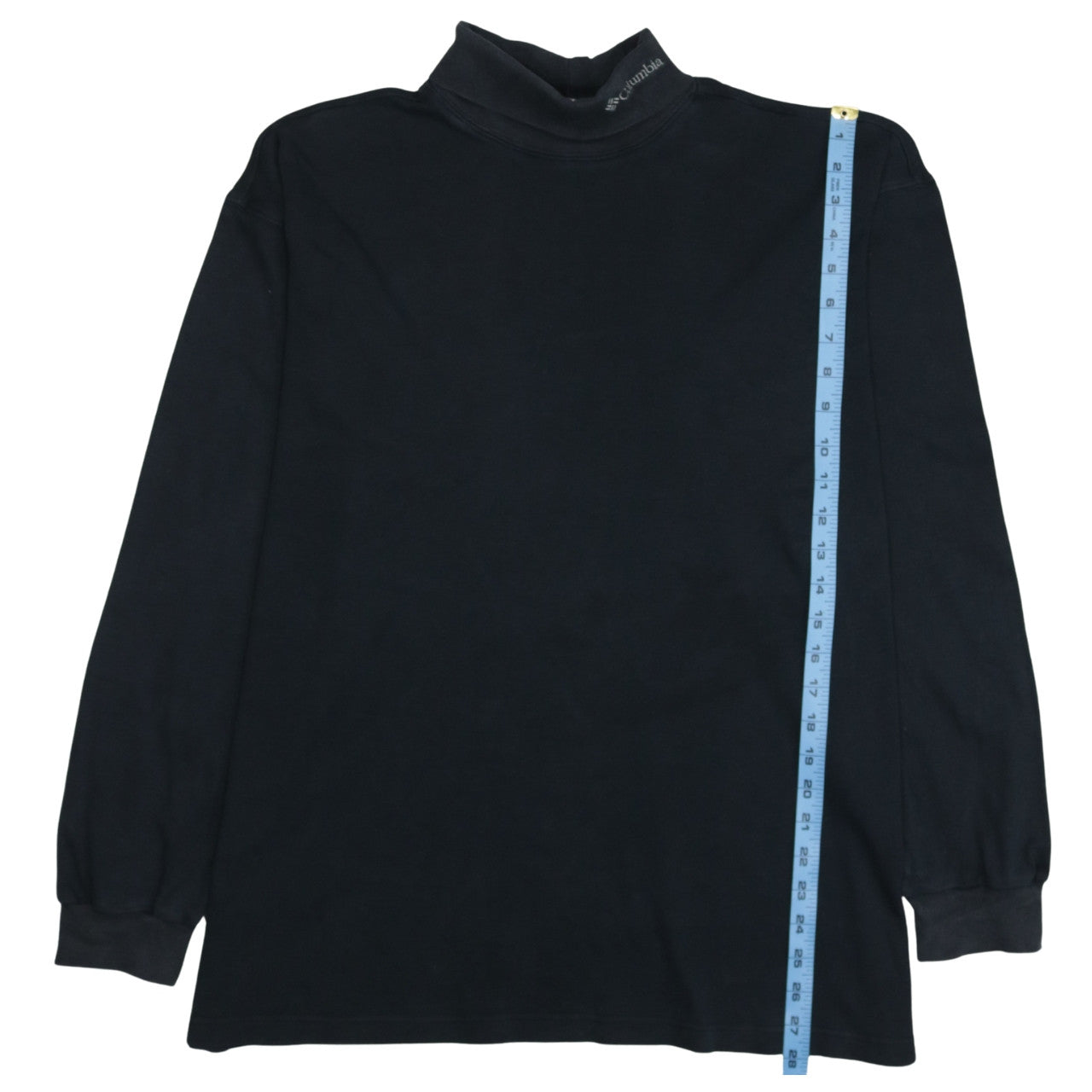 Columbia Men's Black XL Roll Neck Long Sleeve Cotton T-Shirt